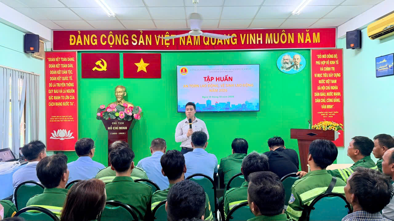 Công ty TNHH một thành viên Dịch vụ công ích Thanh niên xung phong tổ chức Huấn luyện an toàn, vệ sinh lao động năm 2026