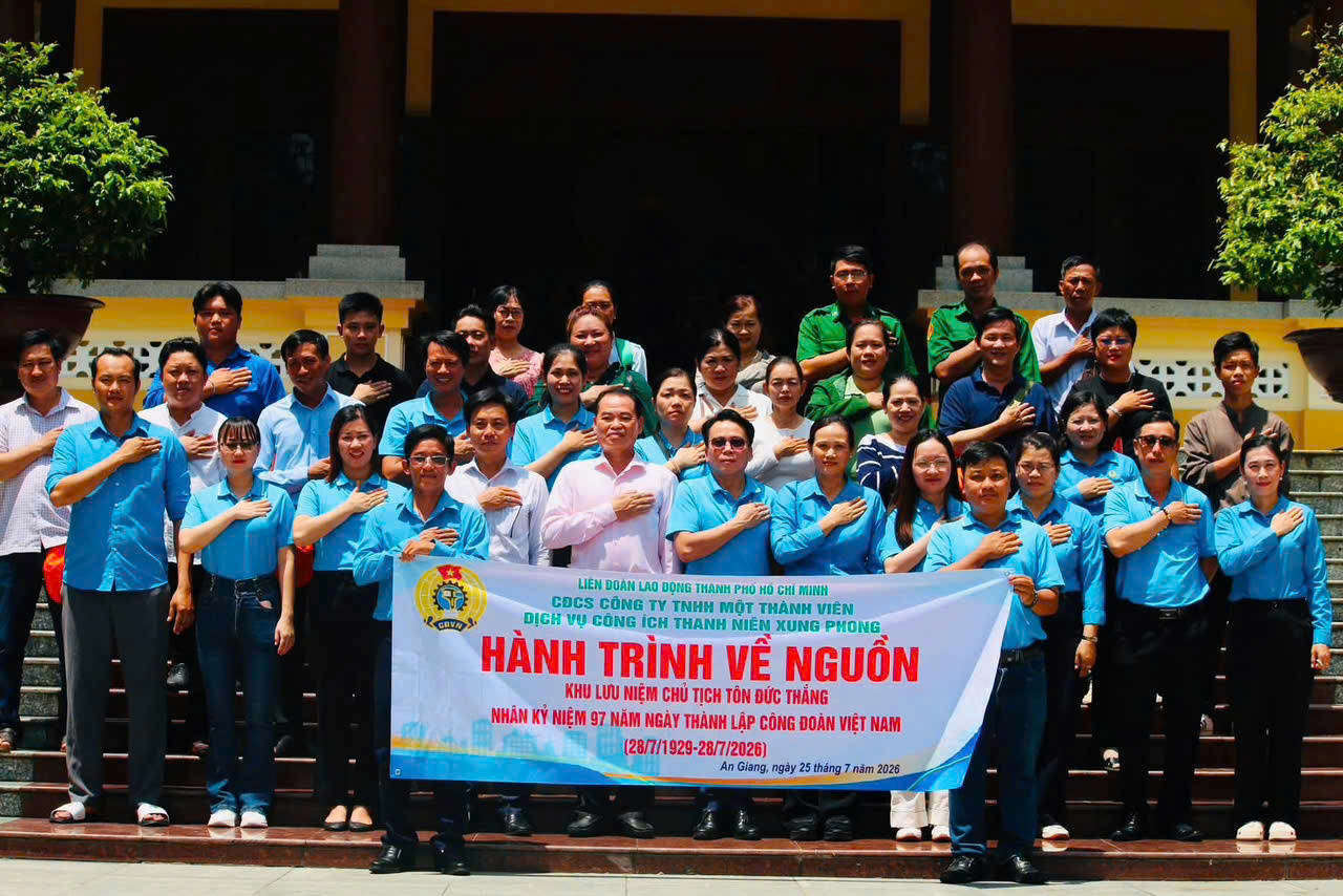 Ban Chấp hành Công đoàn cơ sở Công ty TNHH một thành viên  Dịch vụ công ích Thanh niên xung phong tổ chức Chương trình về Nguồn, hướng tới kỷ niệm 97 năm Ngày thành lập Công đoàn Việt Nam (28/7/1929 – 28/7/2026)
