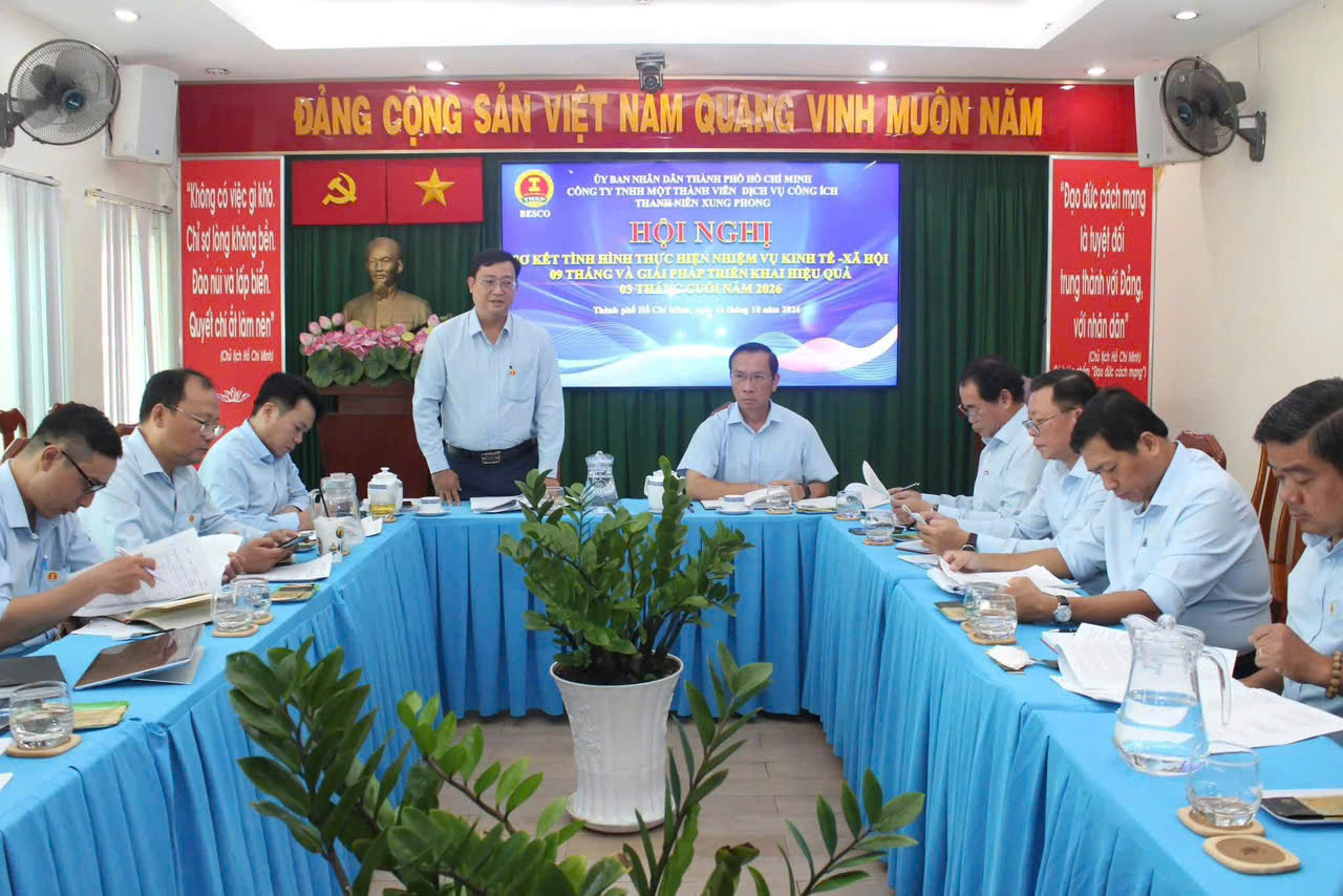 Công ty TNHH một thành viên Dịch vụ công ích Thanh niên xung phong  tổ chức Hội nghị sơ kết tình hình thực hiện nhiệm vụ kinh tế - xã hội 09 tháng và giải pháp triển khai hiệu quả 03 tháng cuối năm 2026